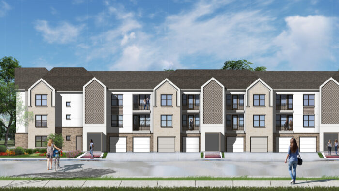 Exterior rendering of The Bower in Pflugerville, Texas