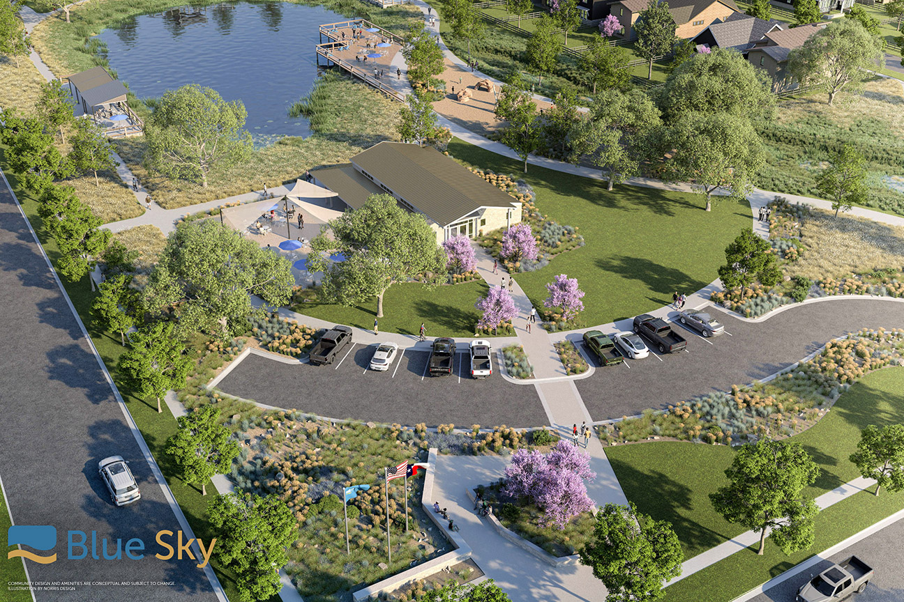 Blue Sky Community Hall and Fish Camp Rendering