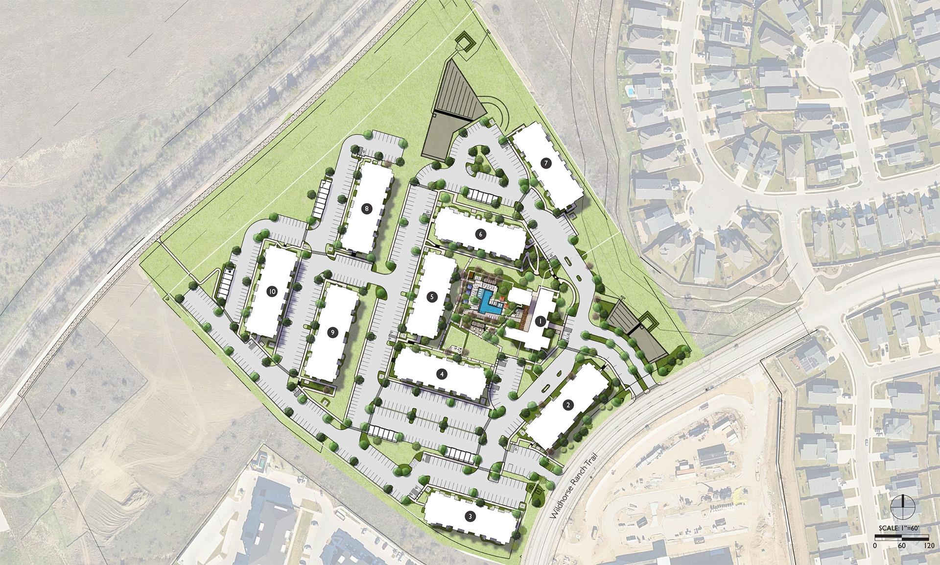 Local at Wildhorse Site Plan Rendering