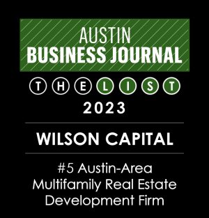 Austin Business Journal The List 2022 Wilson Capital Graphic of #5 Austin Area Multifamily