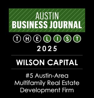 Austin Business Journal The List 2025 Wilson Capital Graphic of #5 Austin Area Multifamily